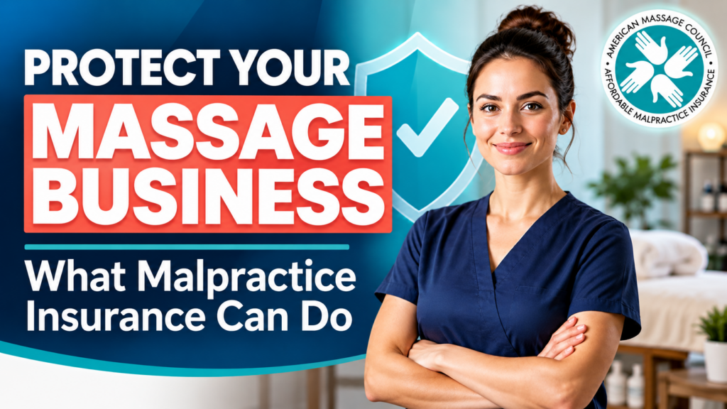Massage therapist in a clinic illustrating malpractice insurance for massage businesses.